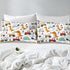 Set Set Set Set 1 Feelyou Construction Comforter Kids Cartoon Dinosaur Comforter Cover for Boys Equipment Trucks