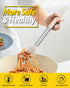 Silicone Pasta Fork and Cooking Spoon Set, Non Stick Kitchen Utensils for Stirring, Serving Spaghetti, Soup