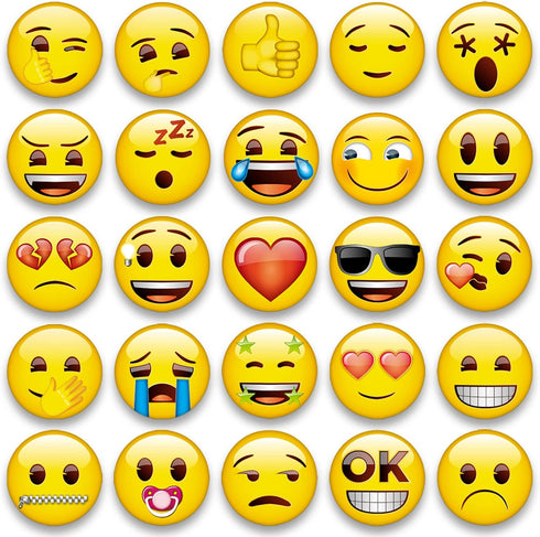 MORCART Emoji Magnets for Fridge, Decorative Magnetic Board for Classroom Office Cubicle, Cute Funny Smiley Gifts