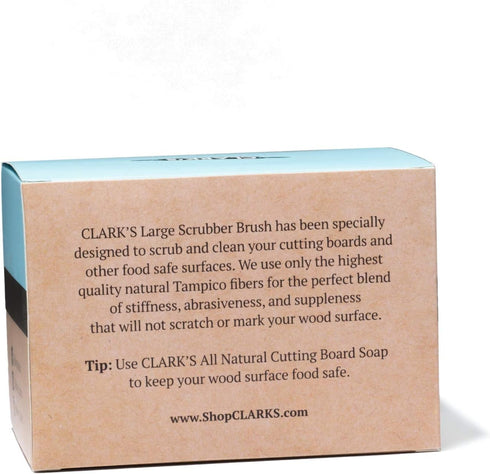 CLARK'S Cutting Board Scrub Brush for Applying Food Grade Mineral Oil, Food Safe