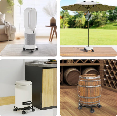 Chinpakden 10.24" 2 Pack 360 Plant Stand with Wheels - Plant Caddy, Rotatable and Lockable Plant Rollers, Easy to Move