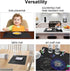 Large Thick Silicone Counter Mat 23.4" by 15.6", Heat Resistant Mat for Kitchen Table/Countertop Protector, Black