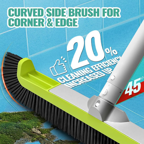 OSAMEDA 18" Swimming 1.25 Pool Brush Head for Cleaning Pool Walls, Curved Ends High-Efficiency Scrub Brush for Tile