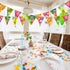 FEPITO 2 Pack Hawaiian Bunting Banners, 6 Meters Luau Tropical Decorations for Summer Tiki Beach Party