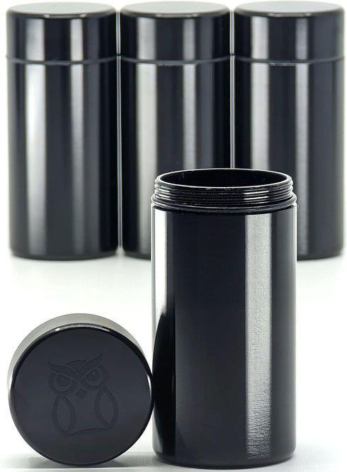 Portable Aluminum Stash Containers (50mL), Waterproof Smell Proof Airtight Containers for Herbs and Spices, Set of 4