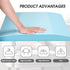 moonoom 22"x22" (2 Couch Cushion Support, Blue Sofa Cushion Sagging Repair, Curved High Density Foam Replacement