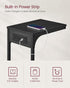 2 ULET362G01 VASAGLE C-Shaped Side Table, End Table with Charging Station, C Table for Couch, Sofa, Adjustable Feet