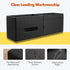 Rectangular Leather Tissue Box Cover with Storage Tray, Black Facial Tissue Holder for Bathroom, Office, Night Stand