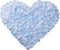 Artificial Silk Rose Petals for Romantic Night, Wedding, Party, Anniversary Flower Decorations (Light Blue & White,