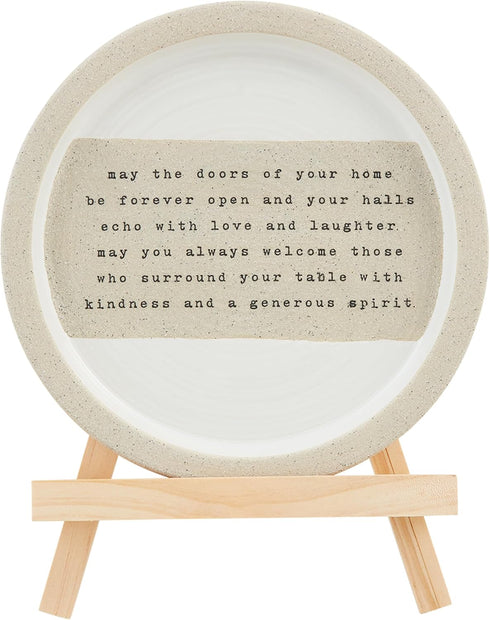 Mud Pie May The Doors Plate With Easel; assembled 9" x 7" by Mud Pie