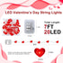 4 Pack 7 20 AIKEI Valentines LED Fairy Lights Battery Operated, Red Heart String Lights Waterproof Feet Led Firefly