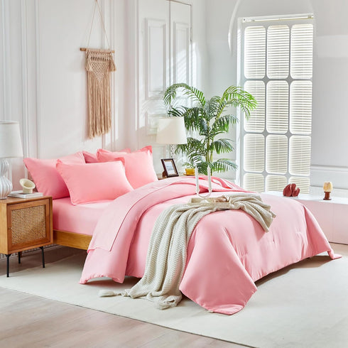 Set Set 7 Kids Comforter Sheet - Soft and Breathable Bed Includes Quilted Comforter, Fitted Sheet, Flat Top Sheet