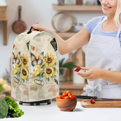 Blender Cover Kitchen Appliance Cover, Washable Coffee Machine Cover, Stand Mixer Cover with Top Handle, Butterfly