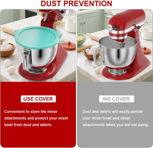 4.5-5 Silicone Covers for Kitchenaid Ice Cream Bowl, Silicone Lid Compatible with Kitchenaid Tilt-Head Stand Mixer