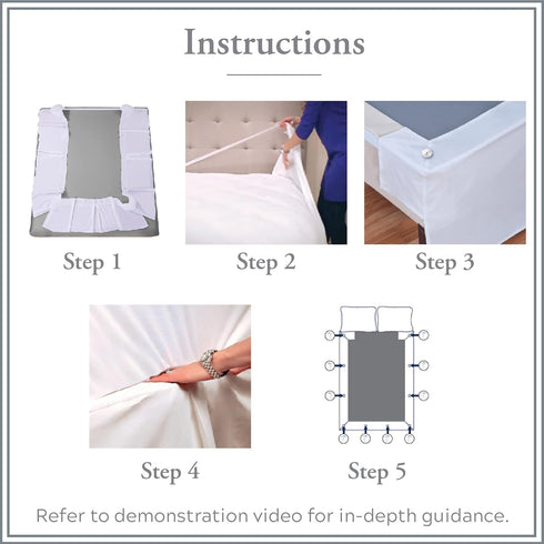 Bed Maker’s Bed Skirt, Never Lift Your Mattress, Mocha, 14 Inch Drop Length, Split Corners, Full