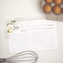 50 Floral Recipe Cards with Gold Foil from Dashleigh - 4x6 inches, Double-Sided