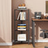 4-Tier BS05BK004 TUTOTAK Corner Shelf, Corner Bookshelf for Small Space, Narrow Display Corner Shelf Stand with Storage