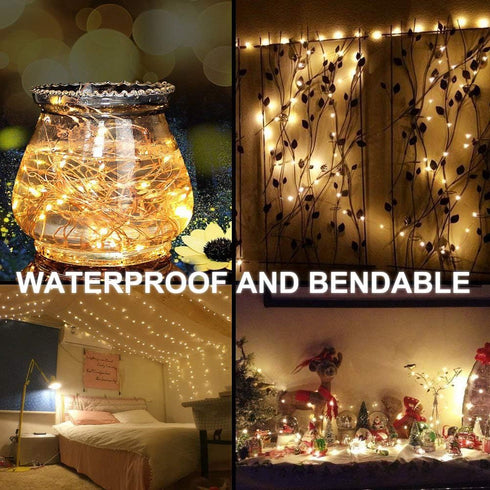 Decute 100 LED 50 Photo Clips String Lights, 33FT Starry Fairy Lights for Hanging Pictures, USB Powered with Switch,