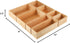 Kootek 8 Pcs Bamboo Drawer Organizer, Versatile Kitchen Storage Box with 4-Size Dividers for Cutlery and Utensils