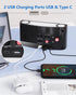 Digital Alarm Clock for Bedroom, 7 Color Night Light, USB Charger, Large Number Screen & Dimmer