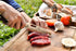 ZhengSheng Folding Chef Knife 4.8" Sharp 440A Stainless Steel Blade, Wooden Handle Pocket Foldable Kitchen Knife