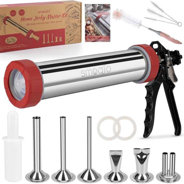 2LB Jerky Gun Kits, 304 Stainless Steel Beef Stick Gun, Beef Jerky