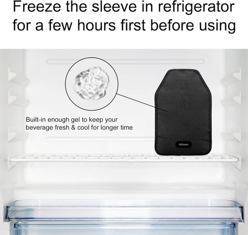 750ml Pallesen Portable Wine Cooler Sleeve - Reusable Bottle Chiller Keeps Red, White & Champagne Cool for Standard