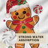 12x24 Inch Set 2 Artoid Mode Gingerbread Candy Christmas Bar Kitchen Towels, Quick Dry Microfiber Cloth Dish Towels