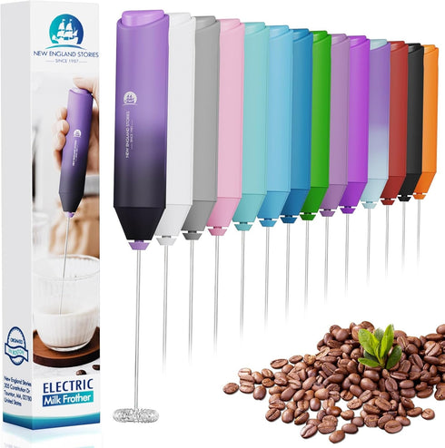 Powerful Handheld Milk Frother, Mini Whisk Drink Mixer for Coffee, Cappuccino, Latte, Matcha, Hot Chocolate - Galaxy