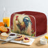Sunflower Rooster Toaster Cover, 4 Slice Chicken Print Small Kitchen Appliance Cover