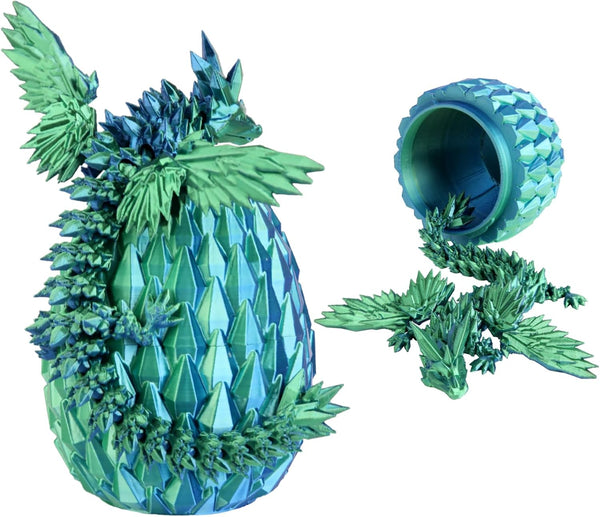LIVOND 3D Printed Dragon Egg - Crystal Dragon Articulated Fidget Toys for Home