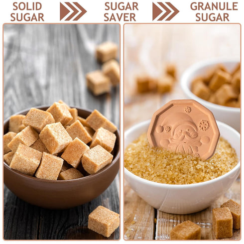 Starrth 2PCS Terracotta Brown Sugar Saver, Reusable Brown Sugar Keeper Terra Cotta Sugar Softener Container Disc