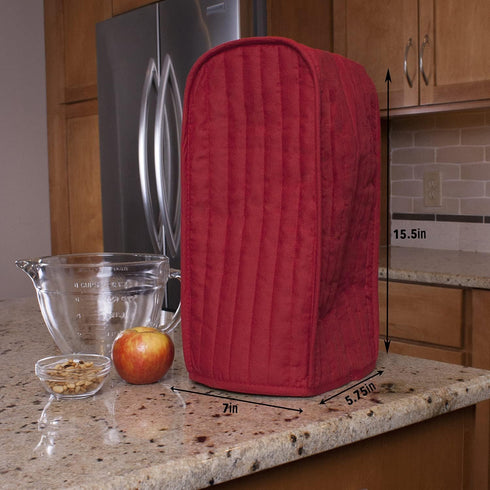 Ritz Premium Blender Cover, Universal, 7" x 15.5" x 5.75", Durable Polyester and Cotton Blend, Paprika Red