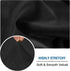 H.VERSAILTEX Velvet Stretch Couch Cushion Cover, Plush Slipcover for Chair Cushion, Sofa Cover - Black
