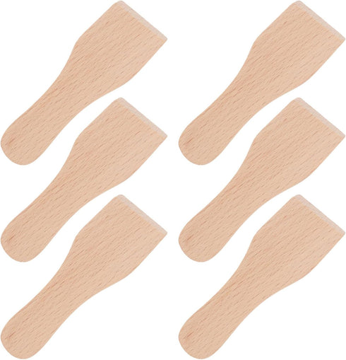 MAGICLULU 6Pcs Small Wood Utensil Spatula Premium Cooking Wooden Spatula 100% Healthy Material for Pizza Cutting, Buttering, Cake Spreading by MAGICLULU