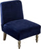 Leorate Armless Accent Slipper Chair Covers,Stretch Armless Chair Slipcover Removable Velvet Fabric