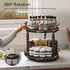 2-Tier Countertop BB05TL01 HOOBRO Lazy Susan Organizer Spice Rack, Height Adjustable Rotating Lazy Turntable Spice