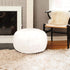 Unstuffed Pouf Foot Stool Round Decorative Leather Ottoman Cushion Storage seat or for Resting Your Feet on, Floor