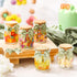 Funnymoom 24 Sets 100 ml Baby Shower Bottles Favors for Guests Glass Milk Jar with Ribbons and Stickers Decorations