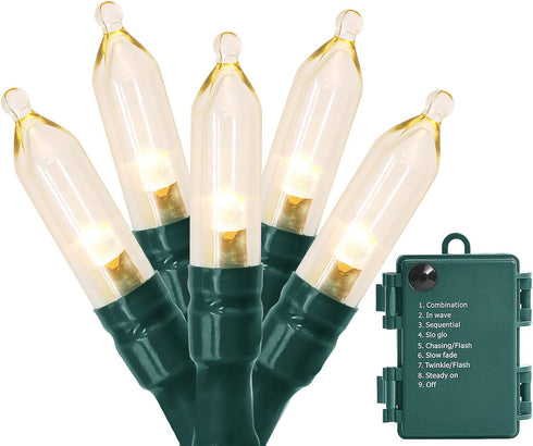 MAGOTAN Christmas Lights, Battery Operated String Lights 18ft 50 LED 8 Modes