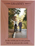 CustomGiftsNow Grammy Engraved Wood Picture Frame - to The World You're one Person but to us You are The World (4x6