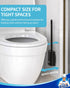 Set, 2 Pack MR.SIGA Toilet Brush and Holder Wall Mounted Toilet Bowl Brush, Compact Toilet Scrub Brush with Holder