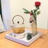 Counter Hrastany Square Wood Decorative Serving Tray, Rustic Coffee Table Tray for Ottoman,Kitchen Organizer, Bedroom