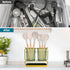 Utensil Holder for Kitchen Countertop, Plastic Organizer with Drain Tray, Wall Mounted Large Crock for Spatula Spoon