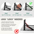 4ft Folding Table - Heavy Duty Fold-in-Half Plastic Table with Adjustable Height, Portable Utility Tables with Steel