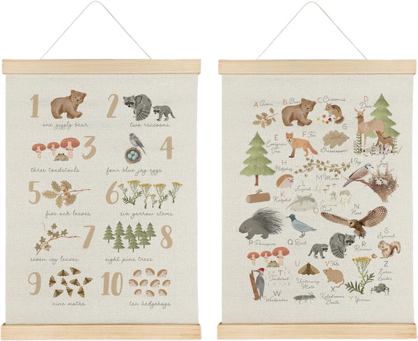 Qvapt Wild Animal Alphabet Poster,Abc Posters for Classroom Wall,Kids Alphabet Wall Decor Animal