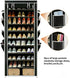 HOACHAN 10-Tier 30-38 Closet Shoe Rack with Dustproof Cover, Large Capacity Shoes Storage Organizer Holds Pairs