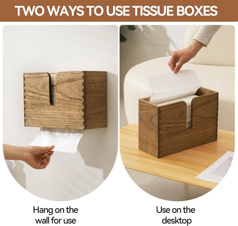 Countertop KIRIGEN Wood Paper Towel Dispenser - Wall Mounted Paper Towel Holder for Kitchen Restroom Decor and Bathroom