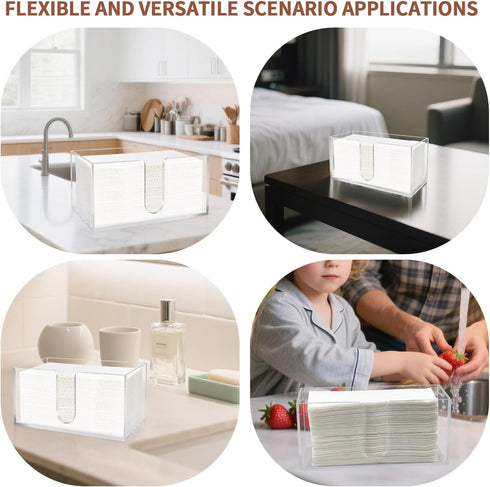 Countertop, 5mm (2) Acrylic Paper Towel Holder Thick Clear C-Fold Z-Fold Trifold Napkin Dispenser, Bathroom & Kitchen