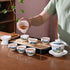 Set Set Set 6 Gaiwan6) Chinese Tea Traditional, Chinese Kung Fu Tea for Adults, Gaiwan Tea with Cups (QLJS